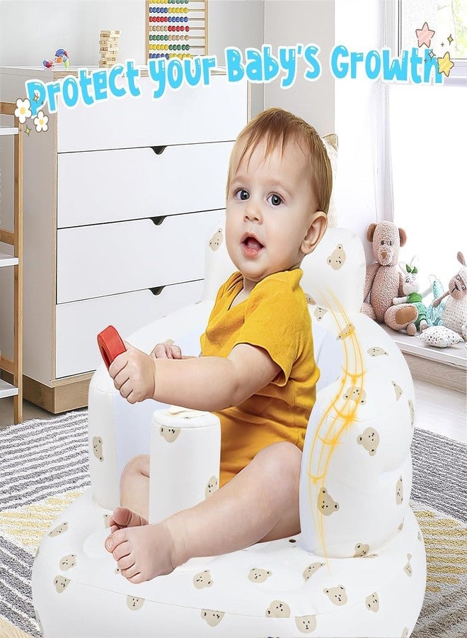 VPGS Inflatable Baby Seat for 3 Months+, Blow Up Infant Chair Toddler Floor Seats with Built in Air Pump for Sitting Up - Image 3